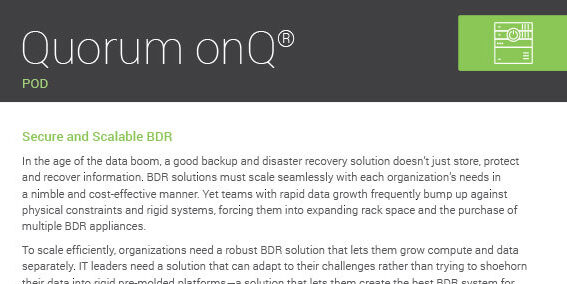 Quorum Data Pod Cover 112918A